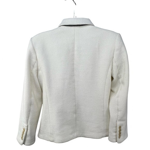 Ann Taylor The Newbury Blazer Jacket Women Sz 8 Petite Cream Neutral Classy NWOT - Picture 4 of 13